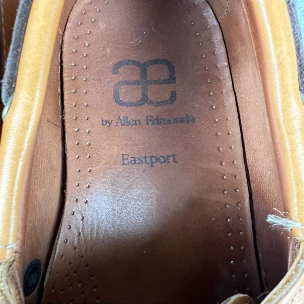 Allen Edmonds Eastport Boat Shoes Leather Mens Size 12 D Brown Loafers Deck